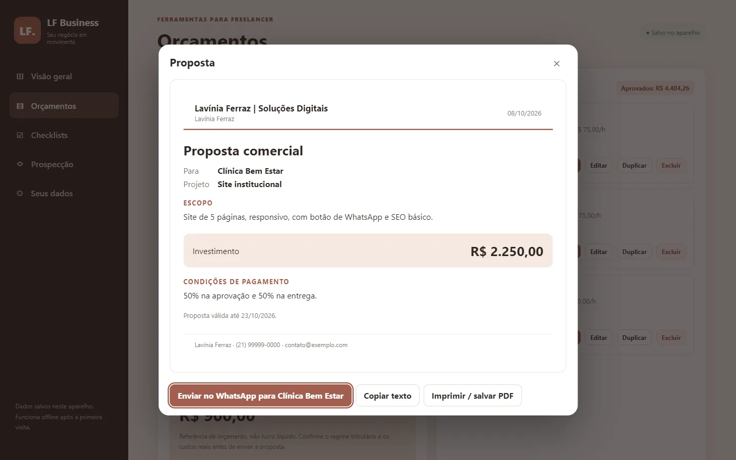 LF Business: Proposta