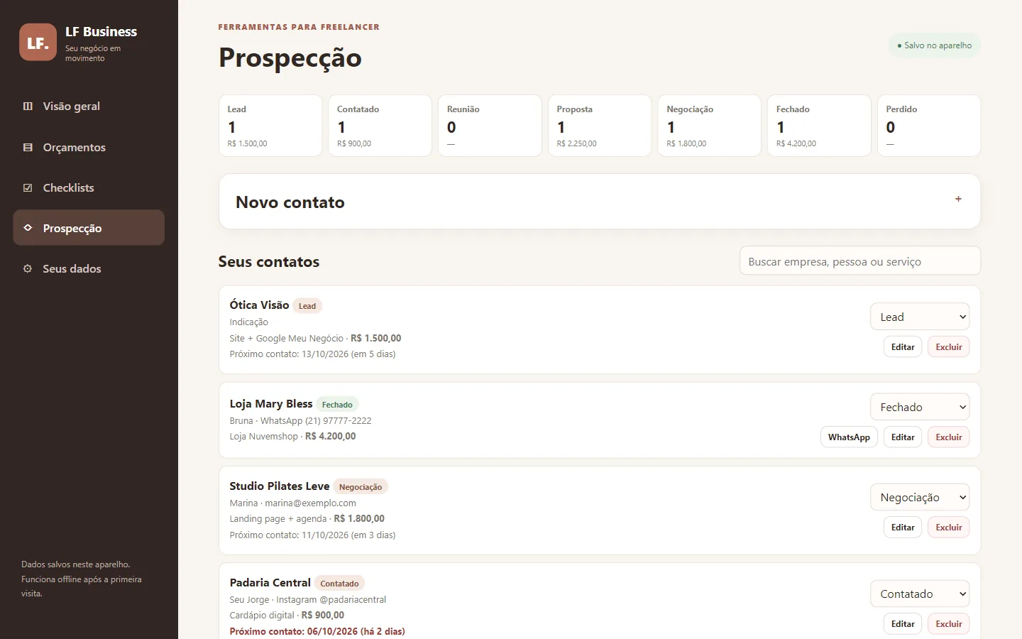LF Business: Prospecção