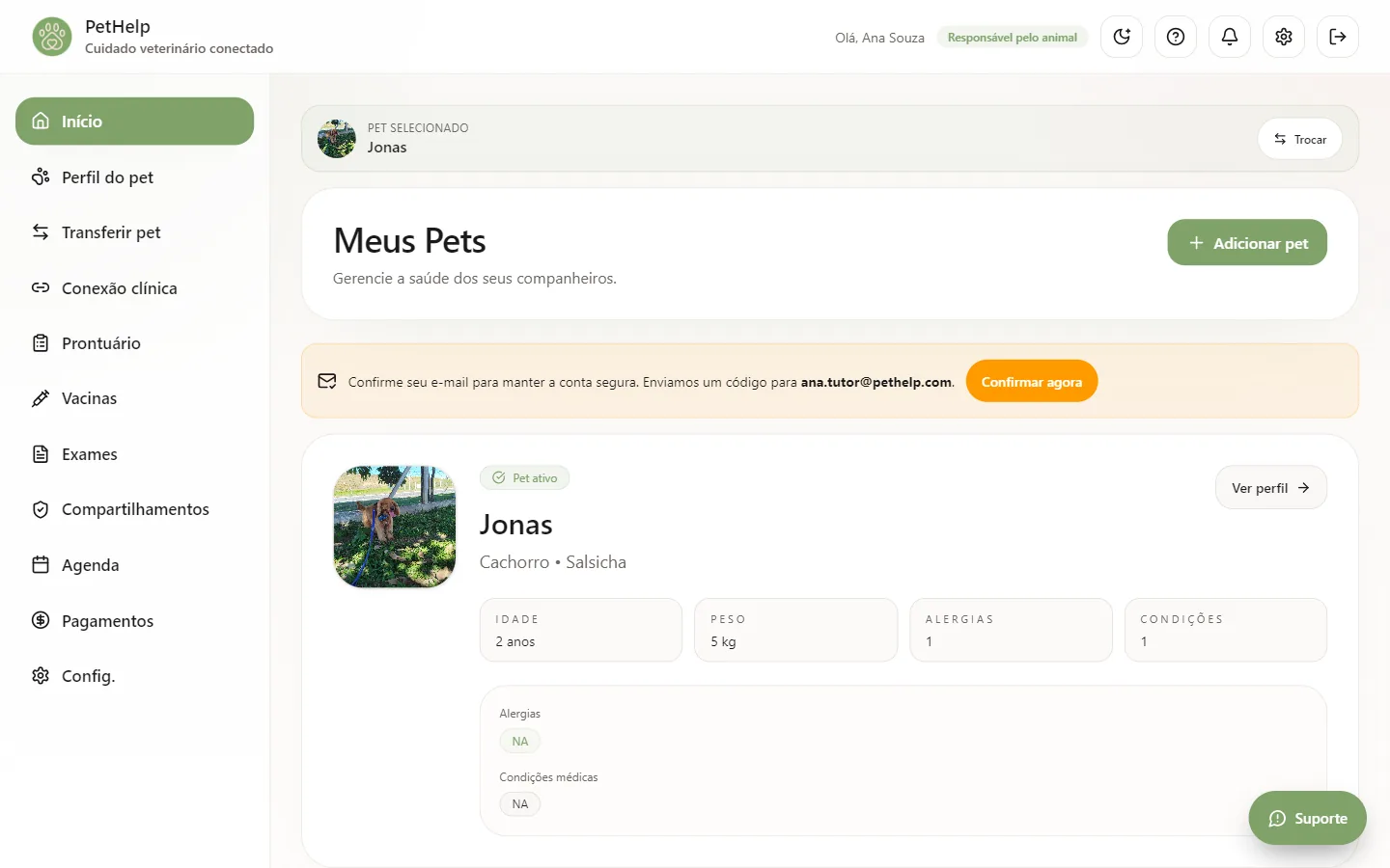 PetHelp: Tutor · Meus pets